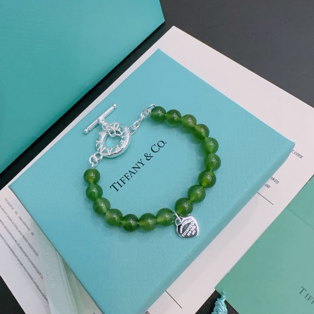 Tiffany & Co. Green Bead Bracelet